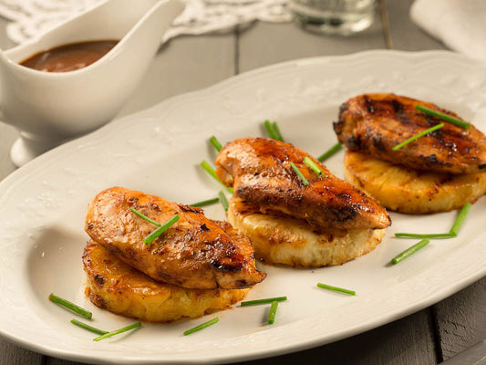 Grilled Golden Pineapple And Chicken