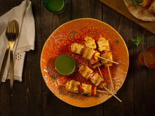 Roasted Gram Flour and Cottage Cheese Tikka
