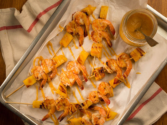 Honey Mango Glazed Grilled Shirmp